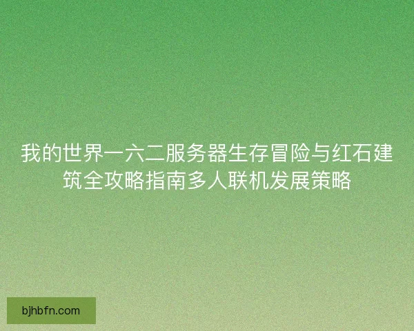 我的世界一六二服务器生存冒险与红石建筑全攻略指南多人联机发展策略